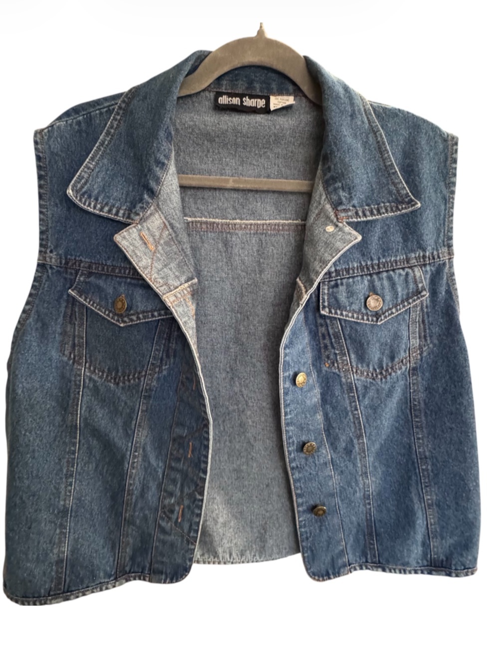 NWOT Women's Blue Denim Vest Sz 18/20